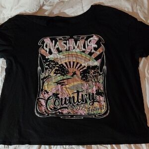 Time and Tru Classic Black Tee